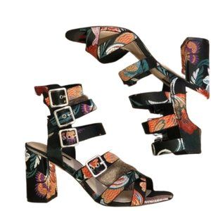 Topshop Nova Floral Heeled Sandal